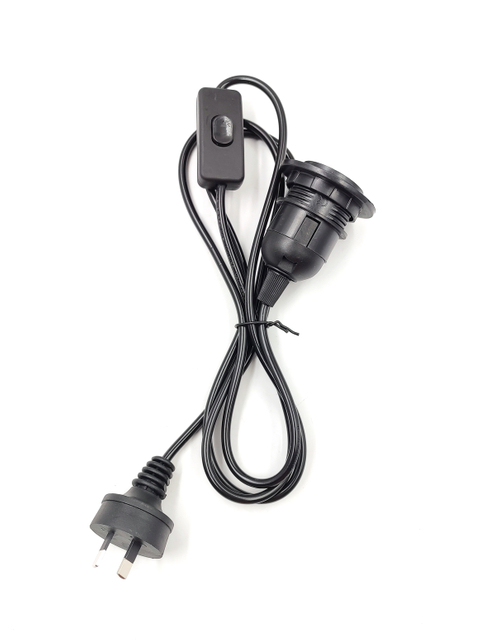 Enchufe de cable australiano Enchufe de cable de lámpara de sal del Himalaya 303 Enchufe de cable de interruptor Ajuste de lámpara de mesa E27 portalámparas