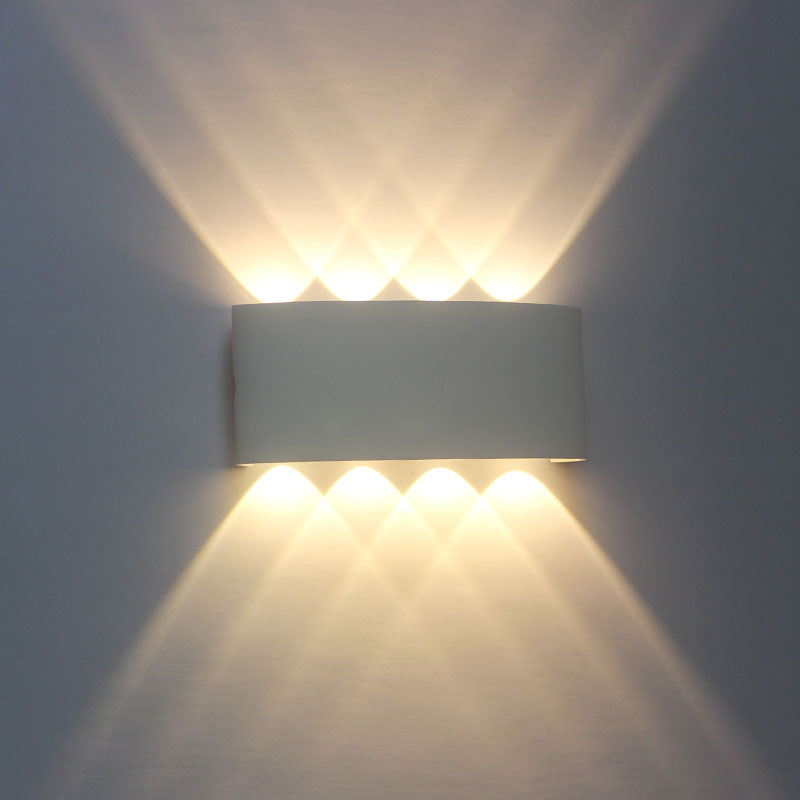 8W Precio de fábrica barato Luz de pared Arriba y abajo Luz de noche Lámpara de pared Luz de tocador para 100% Seguridad Estilo europeo-americano