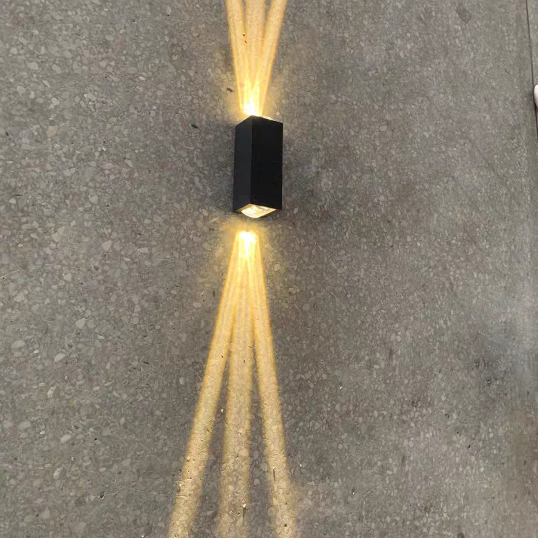 Luz de pared decorativa para exteriores, foco cuadrado impermeable, pasillo, exterior, foco de tres haces, puerta, luz de jardín