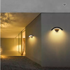 Lámpara LED de pared para exteriores, lámpara de patio en forma de abanico, lámpara de pared impermeable de 18W, iluminación LED, apliques de pared de aluminio para exteriores