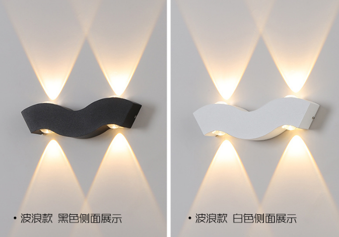 Lámpara de pared interior Rgb de ventas directas de fábrica con aplique de pared exterior led de seguridad 100%