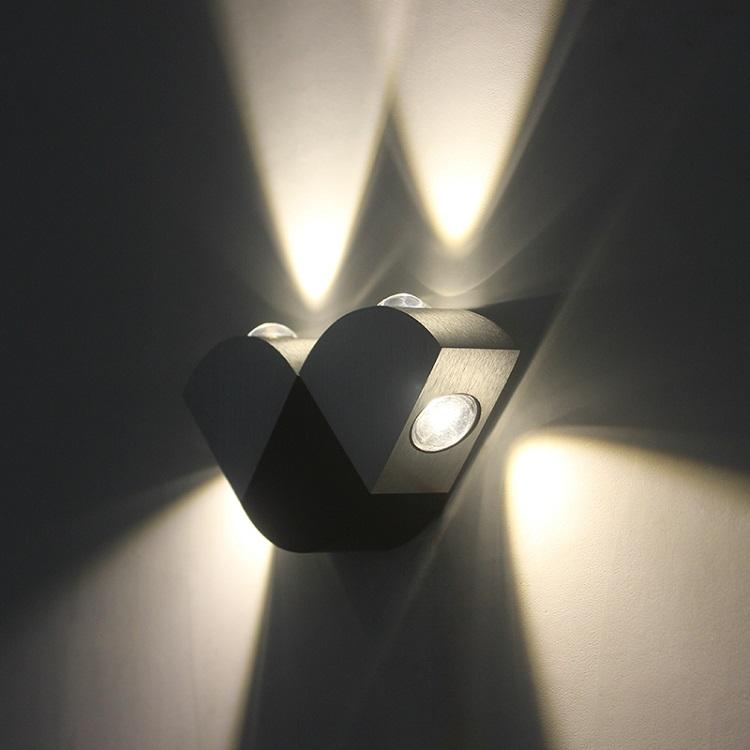 Lámpara de pared LED de 4W, candelabro de iluminación colorida, luz de decoración interior montada en la pared para Loft, baño, sala de estar, iluminación del hogar, KTV