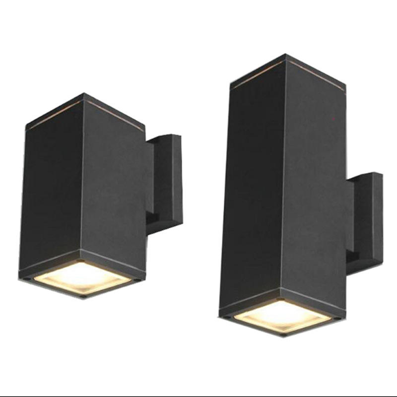 Aplique de pared personalizado, moderno IP65, impermeable, de aluminio, para exteriores, luz LED de pared hacia arriba y hacia abajo, fabricado en China