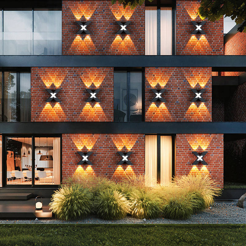 Luz LED de pared de 4W para exteriores, resistente al agua, IP65, lámpara de pared de jardín para porche, lámpara de iluminación para decoración de cabecera de dormitorio interior, lámpara de aluminio