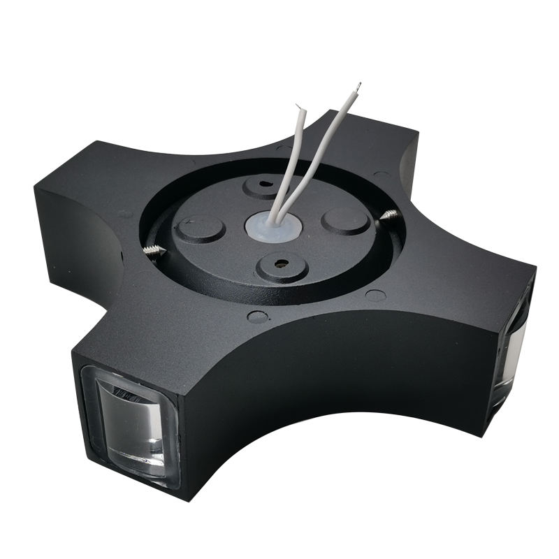 Impermeable IP65 LED Lámpara de pared para exteriores 12W Cross Star 4 Iluminación lateral para decoración de jardín