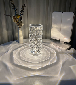 Lámpara de pared nórdica colorida con Control táctil de luz de mesa de ambiente de sombra de luz de mesa de cristal rosa romántica
