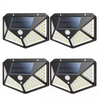 100 LED ip65 luz Solar al aire libre lámpara Solar PIR Sensor de movimiento luz de pared impermeable energía Solar luz solar para decoración de jardín