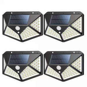 100 LED ip65 luz Solar al aire libre lámpara Solar PIR Sensor de movimiento luz de pared impermeable energía Solar luz solar para decoración de jardín