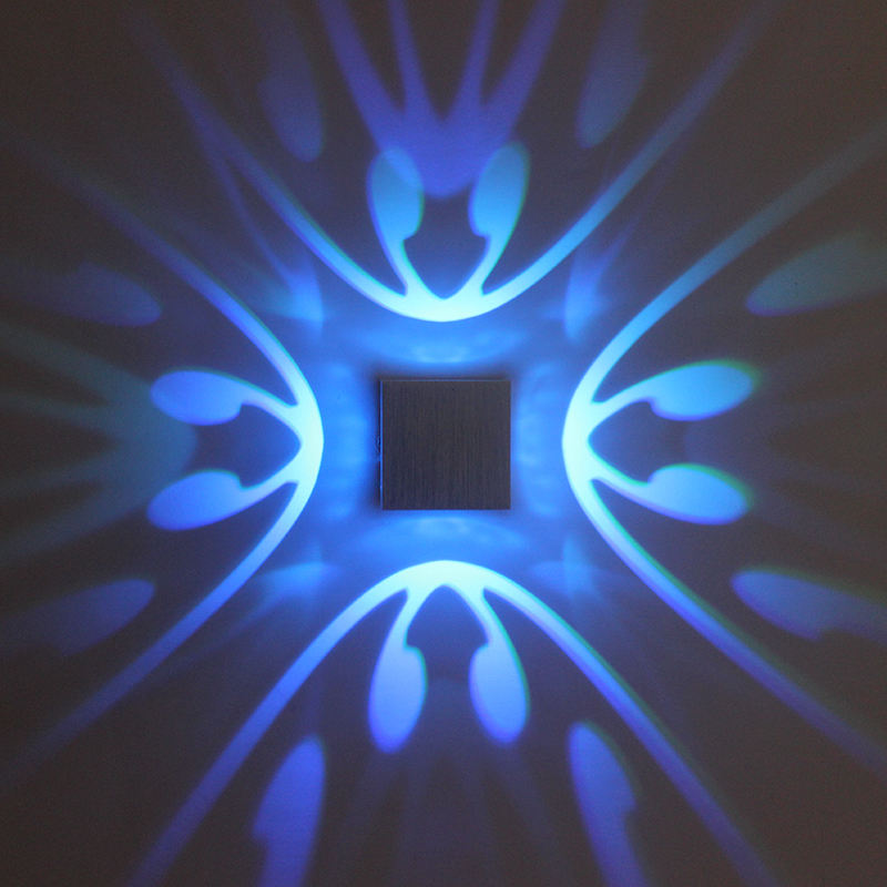 Lámpara Led RGB de alta calidad 2023, lámpara de pared de mariposa de cuatro lados y luz nocturna para interiores con precio de fábrica