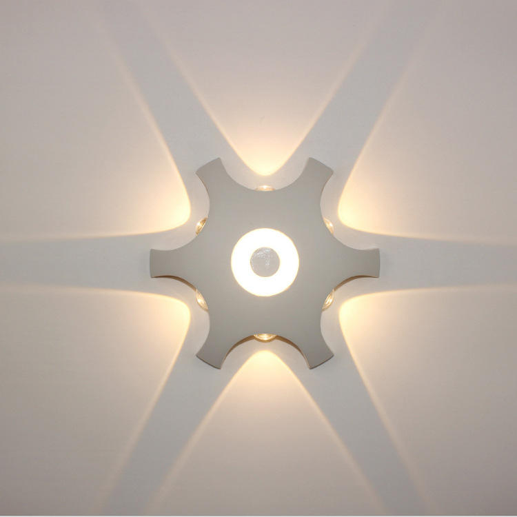 Lámpara de pared Led 2023 de aluminio para exteriores IP65, luz de pared impermeable hacia arriba y hacia abajo para el hogar, escalera, dormitorio, cabecera, baño, pasillo, iluminación