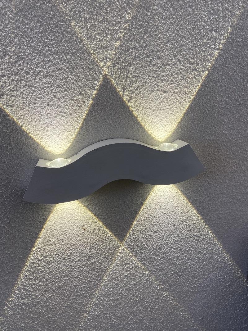 Aplique de luz led decorativo con 4 barbas y luz de noche para exterior aplique de pared decorativo led resistente al agua
