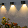 Luz solar de pared para exteriores, lámpara de pared para jardín, luz nocturna cuadrada para el hogar, lámpara de ahorro de energía para exteriores IP65 a prueba de agua 