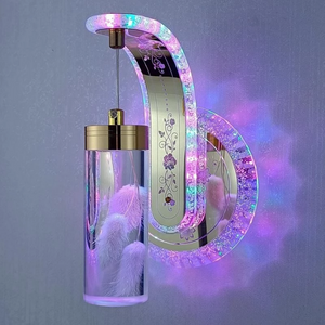 Nueva luz de pared Led para cabecera, dormitorio, Hotel, luces de baño simples, lámpara de pared led ámbar creativa moderna con flor verdadera