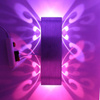 Lámpara de mariposa doble de 2W y 6W para decoración de interiores, lámpara de pared, lámpara de noche pequeña única para decoración de sala de estar de Hotel