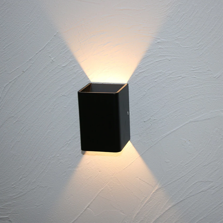 Lámpara de pared moderna hacia arriba y hacia abajo 3W LED RGB Decoración de cabecera de dormitorio Wandlamp AC85-265V Proyecto de iluminación industrial