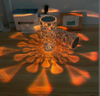 Lujo acrílico moderno transparente Led Control táctil cristal lámpara de mesita de noche luz nocturna recargable cena romántica Amazon