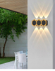 Lámpara de pared moderna dorada IP65 Iluminación exterior Impermeable 6W Lámpara de pared LED Sala de estar Pasillo Parque Paisaje Jardín Luz