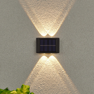 Luz solar de pared arriba y abajo, decoración exterior, jardín, patio, luz de pared para el hogar, impermeable, luminosa para exteriores