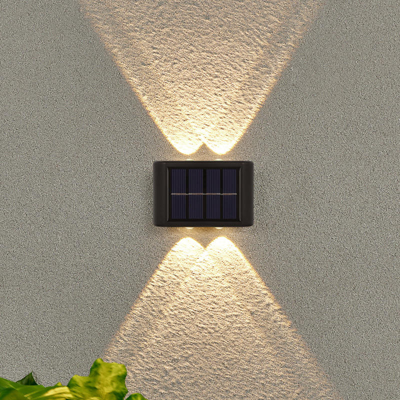 Luz solar de pared arriba y abajo, decoración exterior, jardín, patio, luz de pared para el hogar, impermeable, luminosa para exteriores