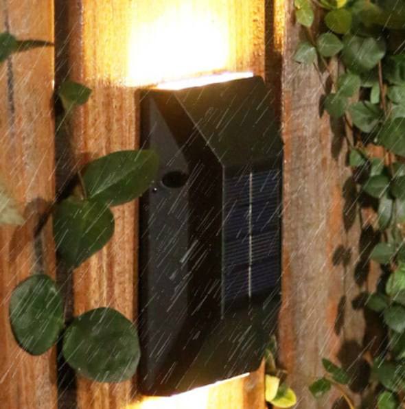El producto más nuevo Abs Interior Hotel Luz decorativa Exterior Ip65 Impermeable Lámpara de pared LED solar Panel solar Luz de calle LED