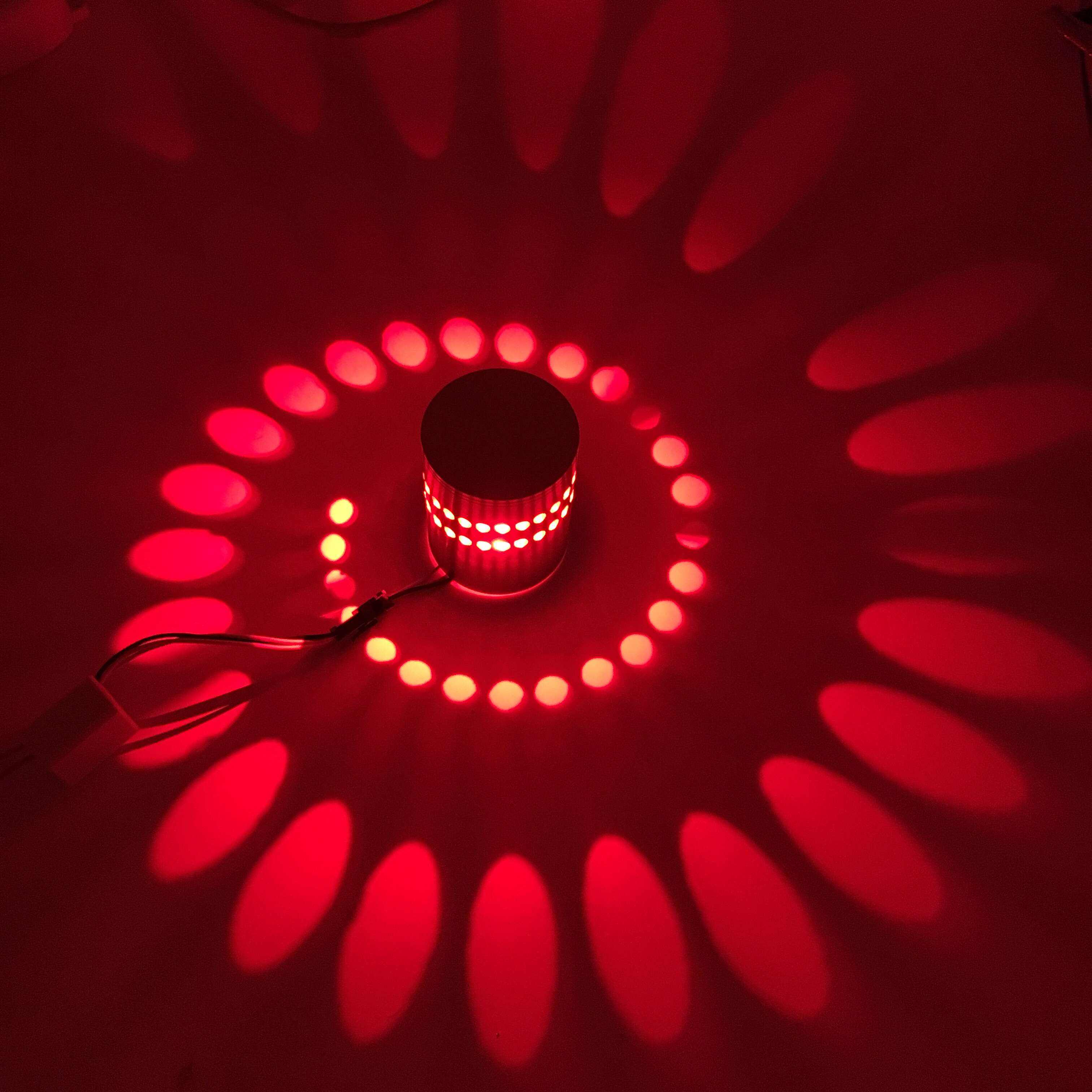 Agujero en espiral RGB LED Luz de pared para interior Hogar Decorar Luces de noche de lujo Luz de techo Loft Muebles de moda