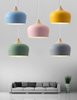 Araña de macarrón lámpara de techo colgante lámpara de techo led Oficina Sala de estar Macaron Color Nordic Comedor Araña Creativa Japonesa Dormitoriobar Lámpara Lámpara de araña interior