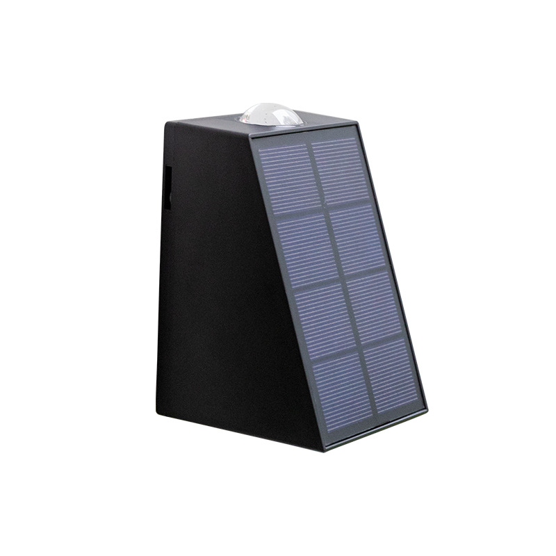 Aplique de pared Solar para jardín, decoración para exteriores, resistente al agua, arandela de inducción hacia arriba y abajo, aplique de luz exterior altamente eficiente