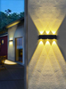 Nueva luz solar impermeable para exteriores, foco de pared exterior para jardín de casa, villa, luz de pared súper brillante, luz decorativa, lavado de pared