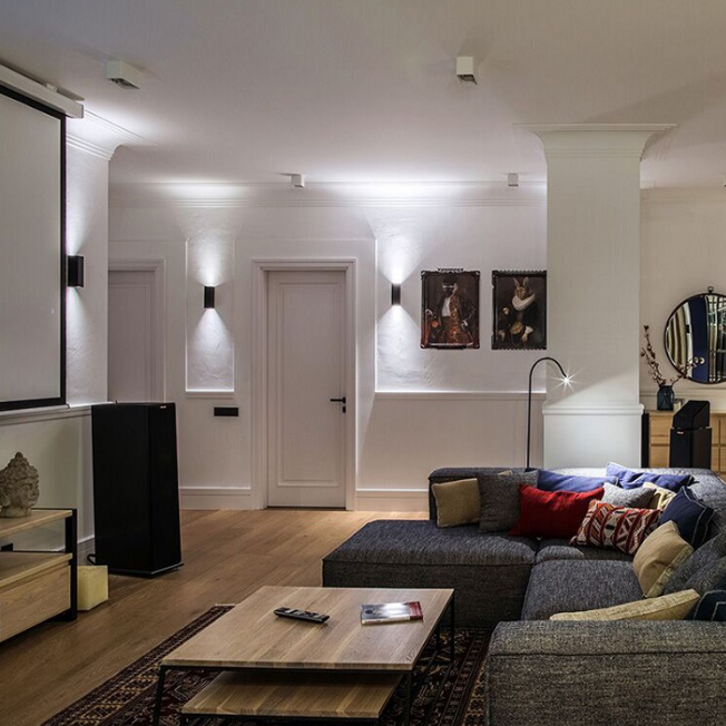 Lámpara LED de diseño creativo, 12W, luces de pared para interiores, resistente al agua, para exteriores, lámpara de candelabro nórdico moderno, lámpara de decoración Interior Homall E Lampara