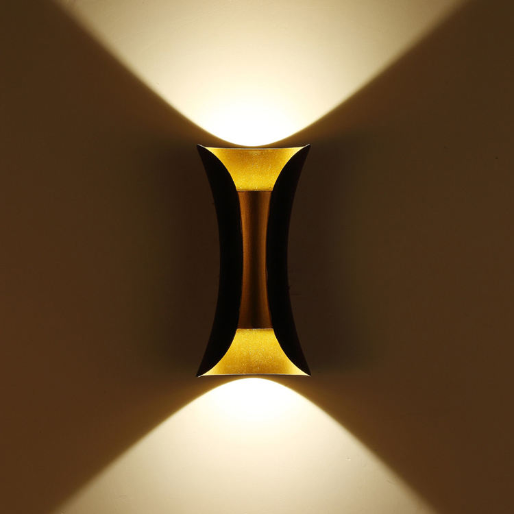Lámpara de pared a prueba de agua de 10W, luz de pared LED moderna, iluminación hacia arriba y hacia abajo, dormitorio para el hogar al aire libre