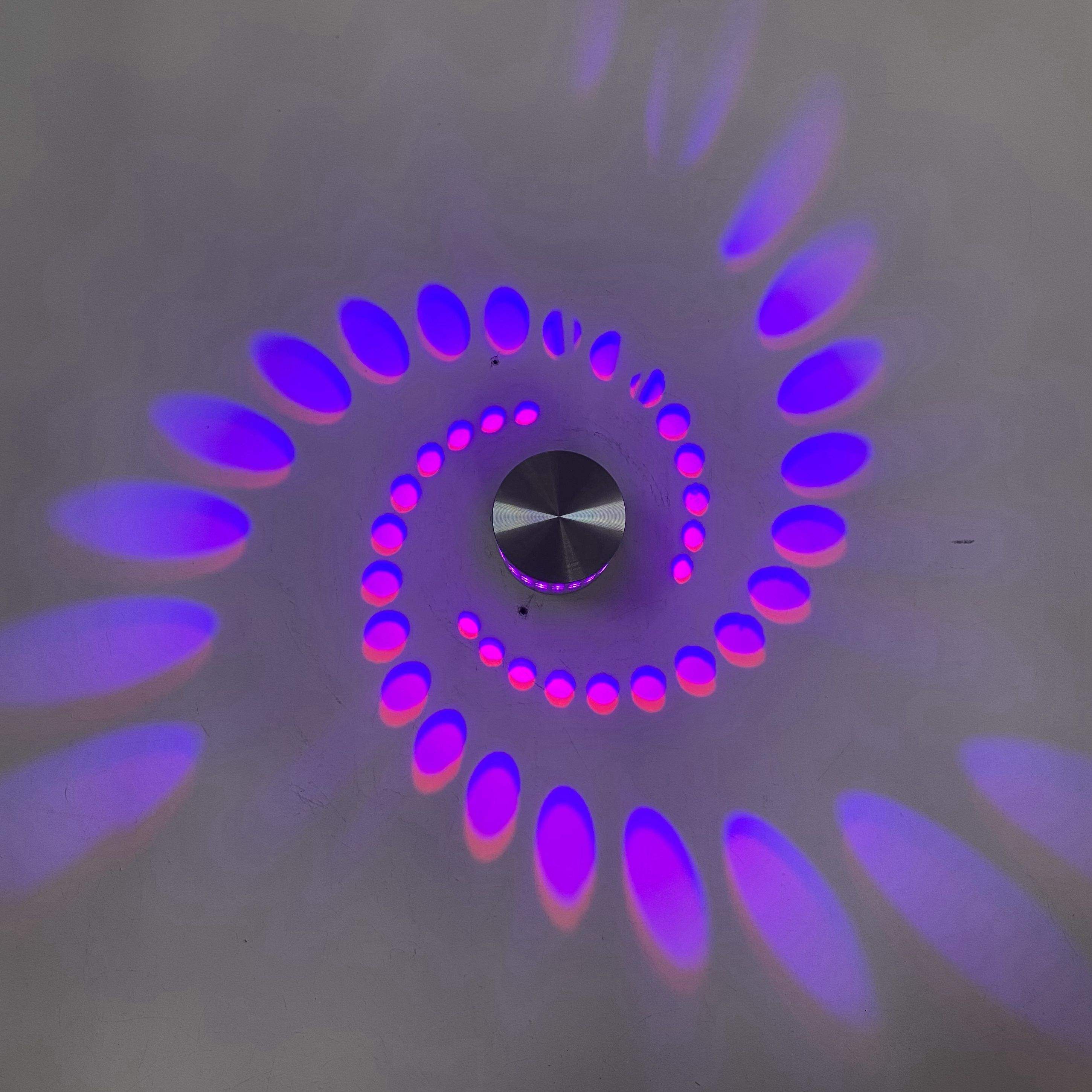 Lámpara de pared Led RGB moderna de 3W, candelabro de 3w para interiores, iluminación de fiesta en casa, decoración de barra de Karaoke KTV colorida, lámparas de pared en espiral