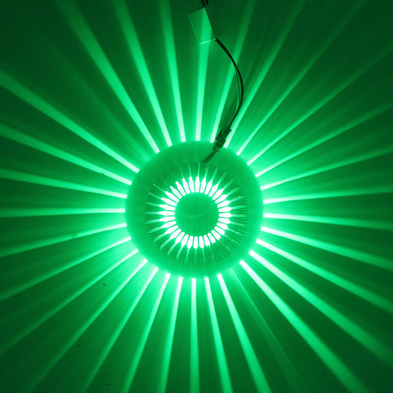 Luz de pared RGB, girasol redondo, 3W, aluminio para interior, hogar, Bar, sala de estar, pasillo, Hotel, luz de pared colorida
