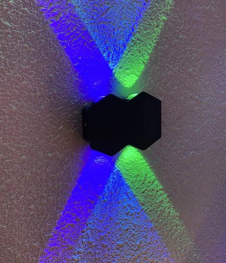 Lámpara LED moderna Cuatro lámparas de pared impermeables y luz decorativa para exteriores