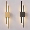 Lámpara de pared de tira larga de 6W, lámpara de pared de fondo de sala de estar, estudio, dormitorio, lámpara de noche, luz nórdica moderna simple, rejilla creativa de lujo