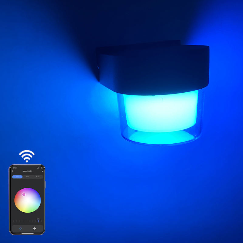 Luz de granja para dormitorio, lámpara de pared moderna para interiores, candelabro de pared de aluminio redondo para sala de estar, dormitorio, Tuya, luz inteligente para el hogar