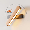 Lámpara de pared interior marrón Lámpara de pared giratoria Lámpara LED de interior Lámpara de pared giratoria de 330 grados Luces led de interior Luces led de interior