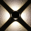Luces de bola de llegada de gran tamaño de 12W, luz descendente para exteriores, luces multicolores, lámparas de pared externas, luminaria LED Wandlamp, lámparas de pared LED