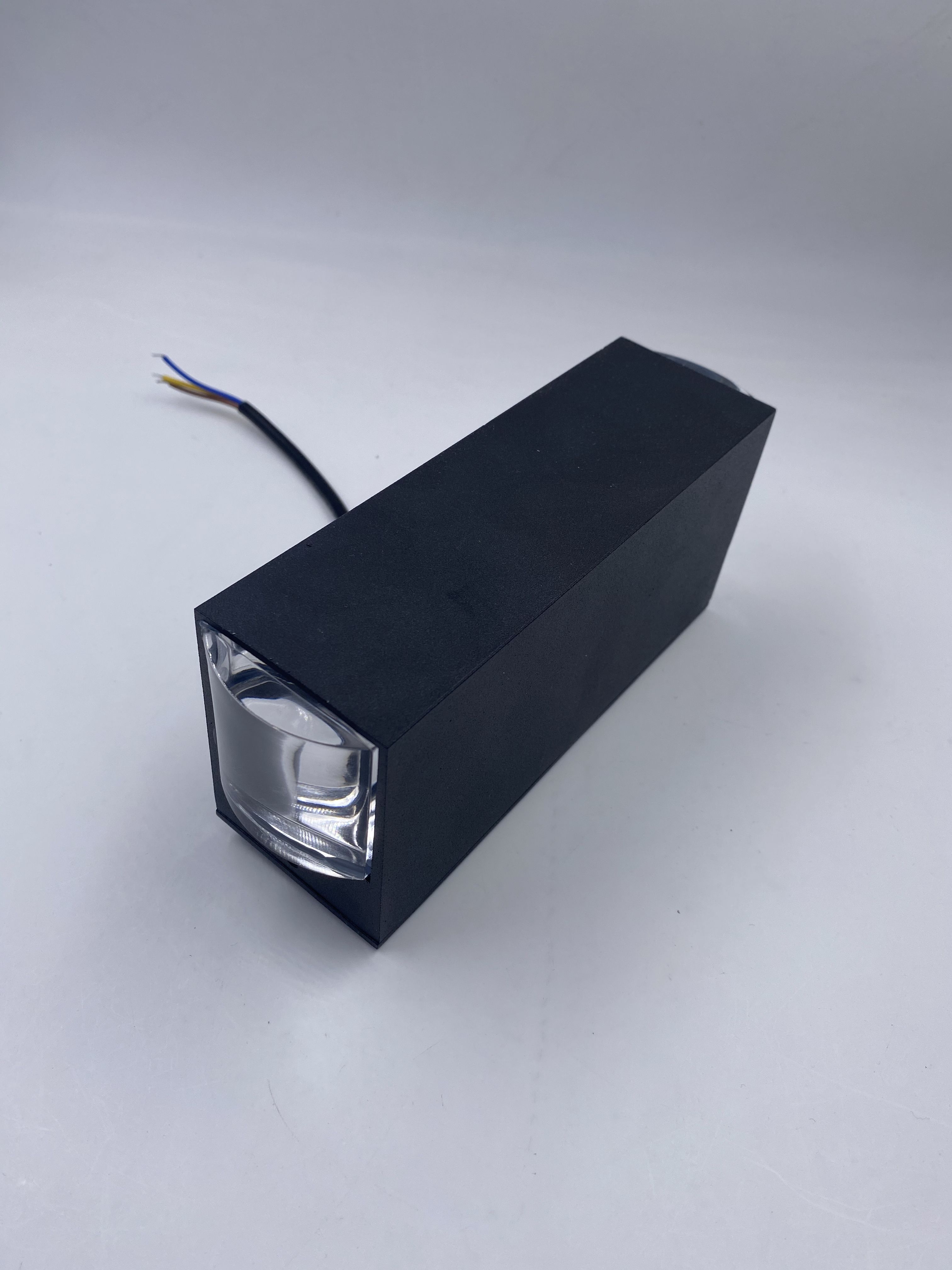 Lámpara de pared de tres haces de carcasa negra de 6W 18W IP65, luz de pared impermeable para exteriores, lámpara de jardín, lámpara de calle para decoración de jardín