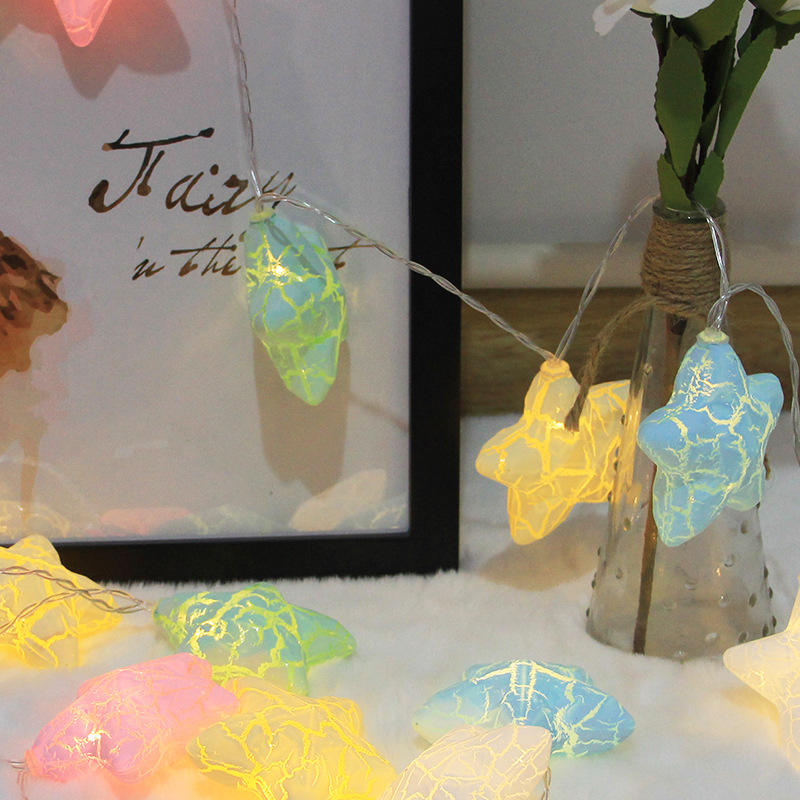 Guirnalda de luces LED de estrella, guirnalda de Navidad, cortina de hadas, luz de 2,5 M para interiores y exteriores para dormitorio, fiesta en casa, boda, decoración de Año Nuevo