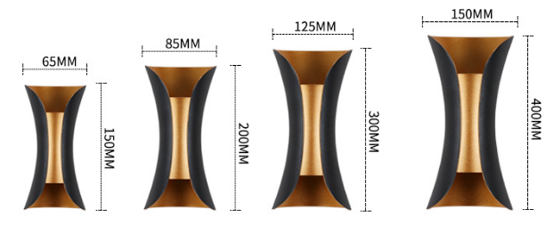 10w 20W diseño de gran tamaño decoración de vacaciones de lujo al aire libre interior impermeable lámpara de pared LED soporte de pared luz IP65