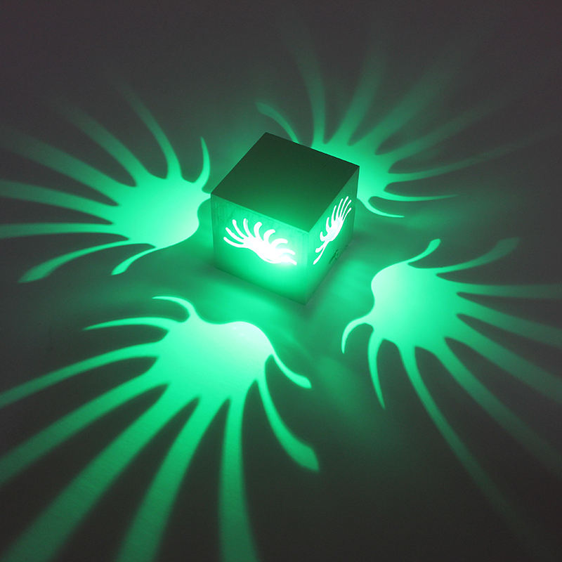 Luz de pared RGB de lujo de aluminio de 3W para decoración de galería de arte, lámpara de balcón frontal, luz de porche