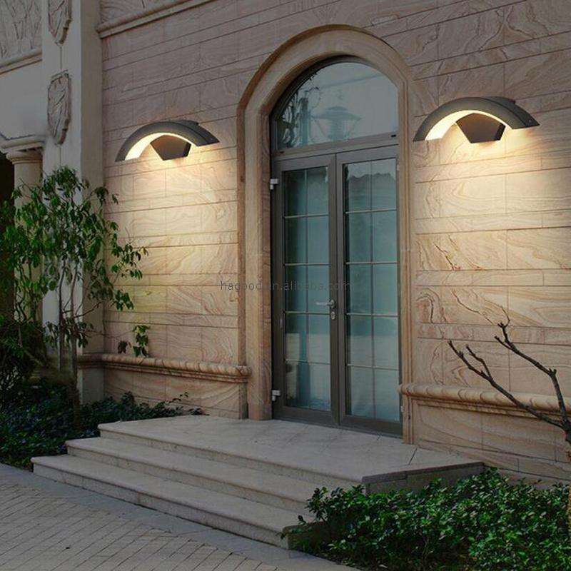 Lámpara de jardín para exteriores de 18 W, lámpara de pared impermeable para exteriores IP65, iluminación LED, lámpara de pared de aluminio, superventas, luz para pasillo