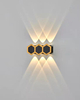 Lámpara de pared de jardín de 2W, 3W, 5W, 6W, 7W, 8W, lámparas de pared Led de nido de abeja dorado y negro, lámpara de cuerpo luminoso arriba y abajo, estilo de iluminación, oficina moderna