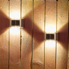 Lámpara solar 6LED IP65 Lámpara impermeable para exteriores Lámpara de pared para patio para decoración de jardín Villa