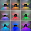 Luz de pared circular RGB de 5W con controlador para decoración de interiores, luces brillantes, lámpara de pared LED negra/blanca, luz de arriba y abajo
