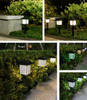 Tipo de casa Exterior Impermeable LED Luz solar Lámpara solar para césped Mini luz solar Jardín alimentado Estilo de cabaña Spike Spot Casa pequeña