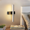 Lámparas de pared LED modernas 330 Giratorio 6W AC85V-265V Aplique de pared Lámpara negra Pasillo decoración interior Iluminación