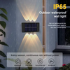  Luz solar de pared arriba y abajo, decoración exterior, jardín, patio, luz de pared para el hogar, impermeable, luminosa para exteriores