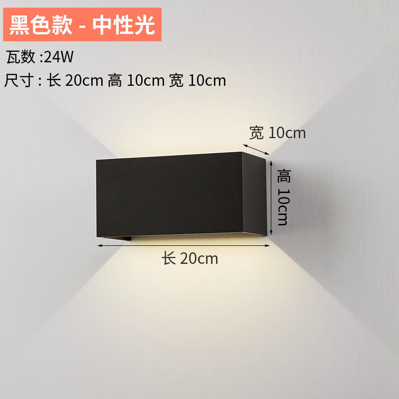 Venta al por mayor, lámpara de pared exterior cuadrada para interiores montada en superficie decorativa impermeable ip65 para exteriores