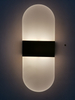 Lámpara de pared ovalada de 6W Lámpara de pared de acrílico Lámpara de pared rectangular Apliques de pared LED AC85-265V Luces de forma redonda de aluminio para interiores Lámpara de montaje en pared para sala de estar Dormitorio Hotel Restaurante Iluminación